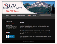 Tablet Screenshot of deltalandsurveyors.com